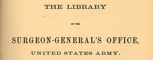 Cover of the Index-Catalogue.
